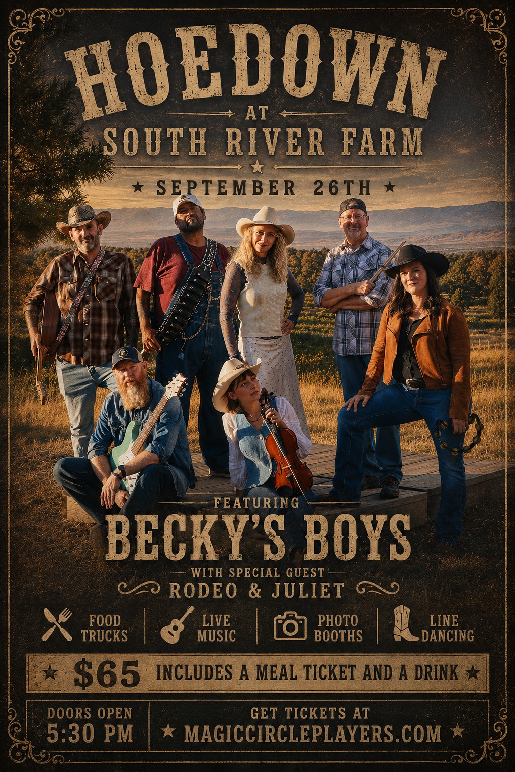 Hoedown at South River Farm featuring Becky's Boys and Rodeo & Juliet on September 26